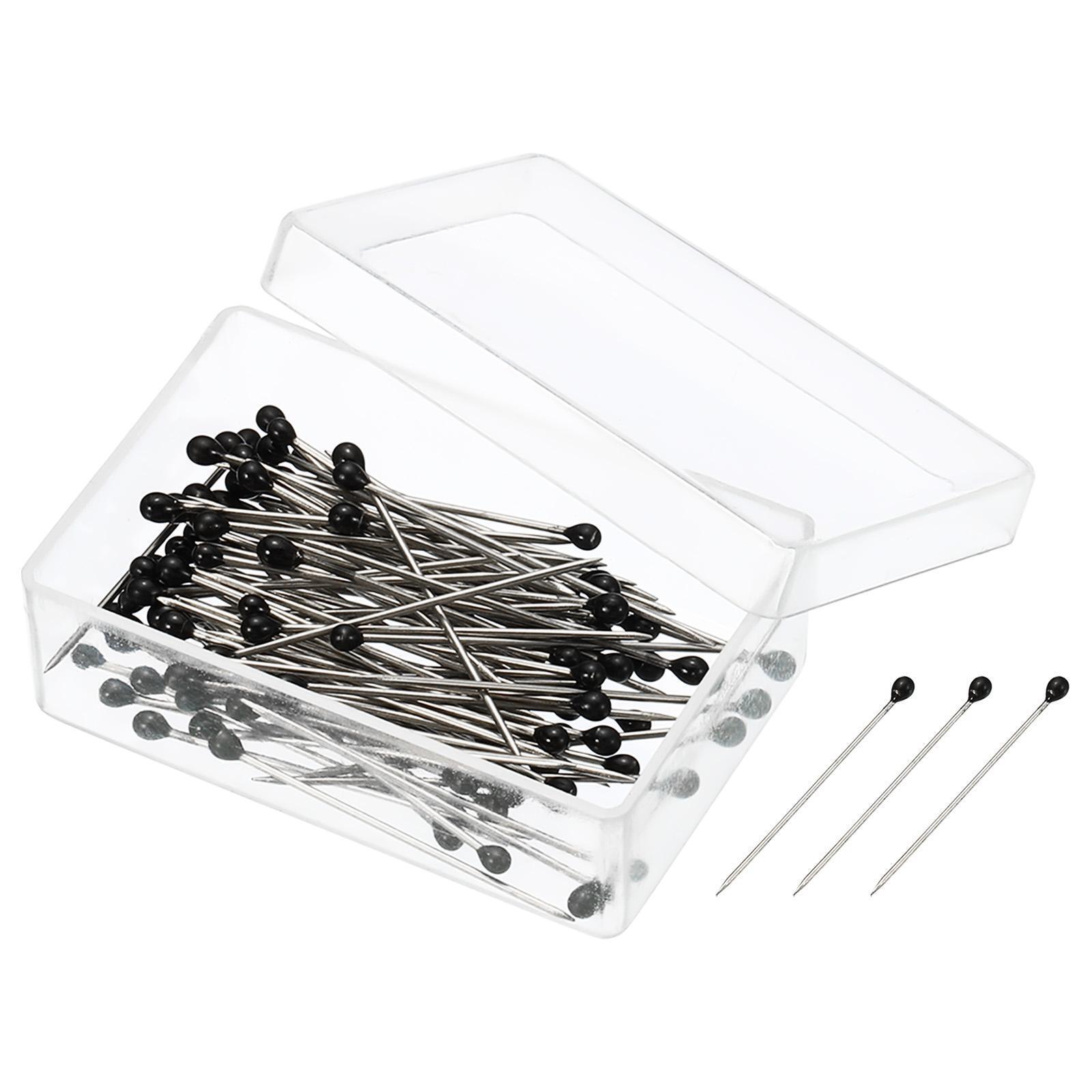 5 Set Sewing Pins, Decorative Quilting Straight Pin For Diy Decorations, Black