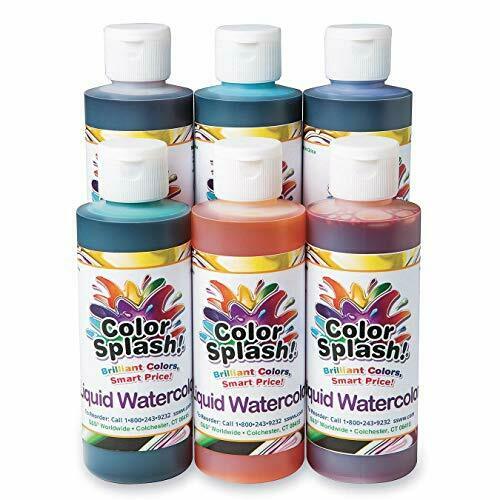 8-oz. Color Splash Liquid Watercolor Paint Pack Of 6